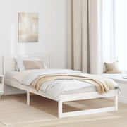 Struttura del letto Bianco 75 x 190 cm Pino massello 873299