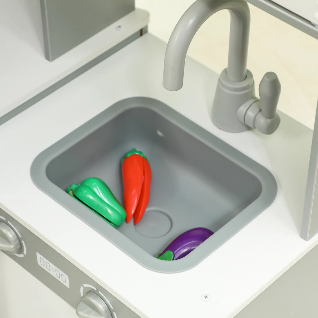 Casetta da Cucina Gioco Bambini con Accessori ¨C Zephmum ¨C Grigio