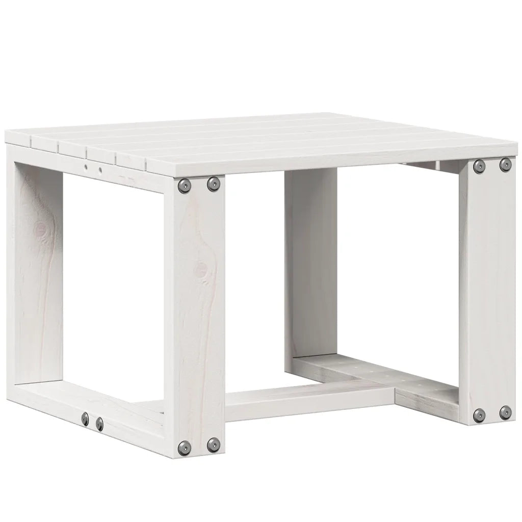 Set Salotto da Giardino 3 pz Bianco in Legno Massello di Pino 832631