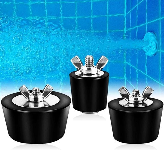 Stoppi per piscine invernali in ingresso - 3 pezzi 25-51 mm - mozzo in acciaio inossidabile - chiusura per piscine - stoppi in gomma per tubi spa.