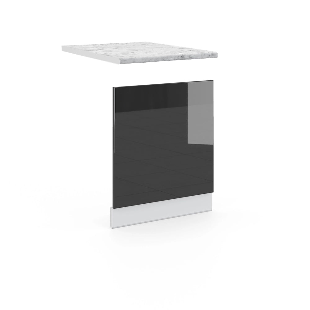 Pannello frontale Fame-Line Antracite lucido/Bianco 60 cm, PL Marmo Vicco