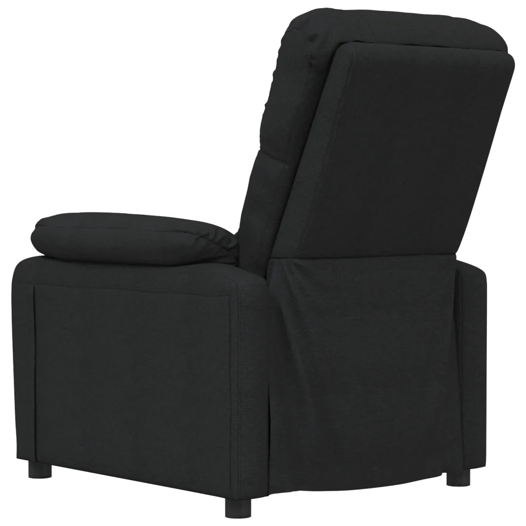 Poltrona Reclinabile in Tessuto Nero 348277