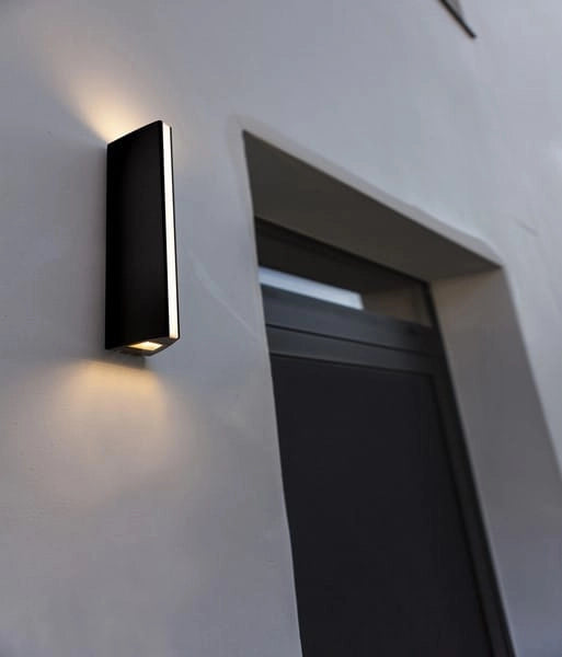 Applique esterno Lutec LEO nero LED 14W 3000K IP54