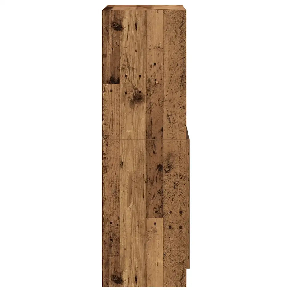 Pensile da cucina | Armadietto Cucina Legno Antico 57x41,5x131,5 cm in Truciolato