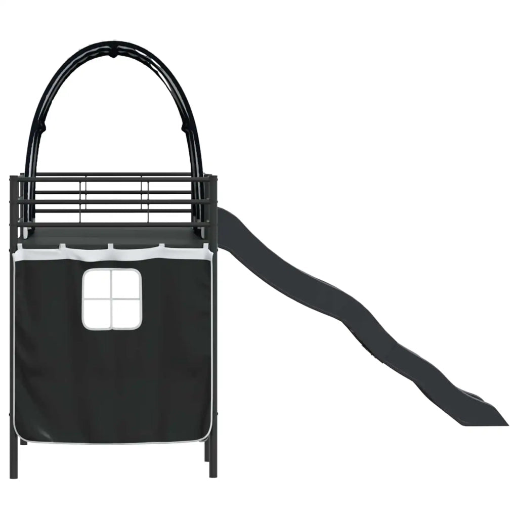 Struttura del letto loft per bambini Nero 75 x 190 cm Metallo 42020829