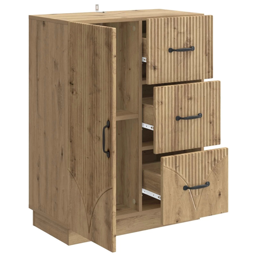 Credenza | Madia | Buffet da pranzo | Armadio da pranzo con cassetto Rovere Artigianale 66 x 34,5 x 87 cm