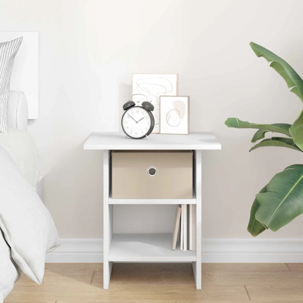 Comodino | Armadio da Notte | Mobiletto da notte con cassetto Bianco 41 x 40 x 45 cm Legno multistrato
