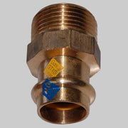 RACCORDO BRONZO DIRITTO MASCHIO A PRESSARE  15 x 1/2     MADE IN ITALY