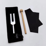 Set di attacco - Gli attacchi sono ideali per la guarigione, i chakra, la terapia del suono e il mantenimento di una perfetta armonia dello spirito - 2048C tessuto argentato + tavoletta di legno di tamburo + tessuto di pulizia