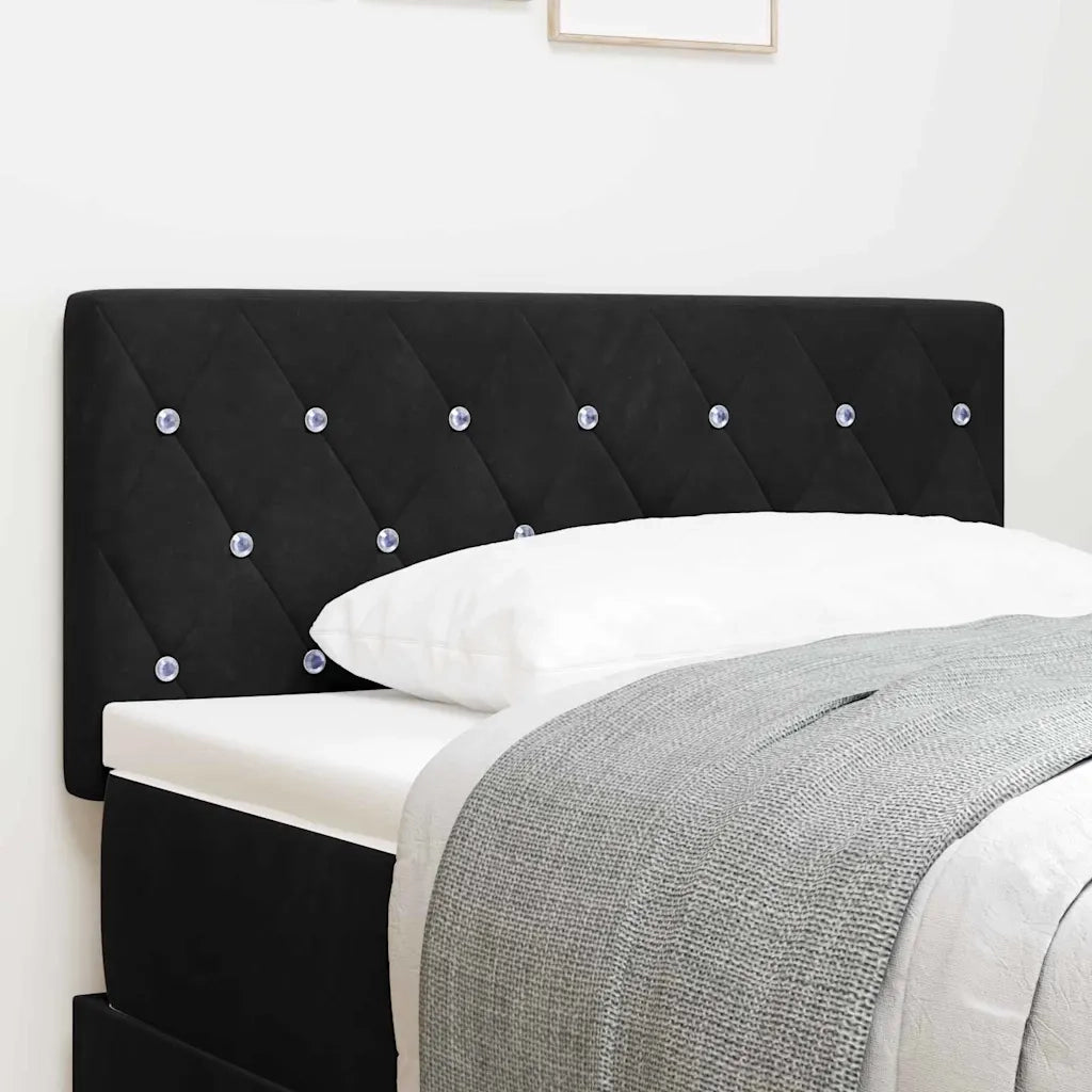 Testiera | Testata LED con strisce LED con Testiera | Testata Nero 100 cm Velluto