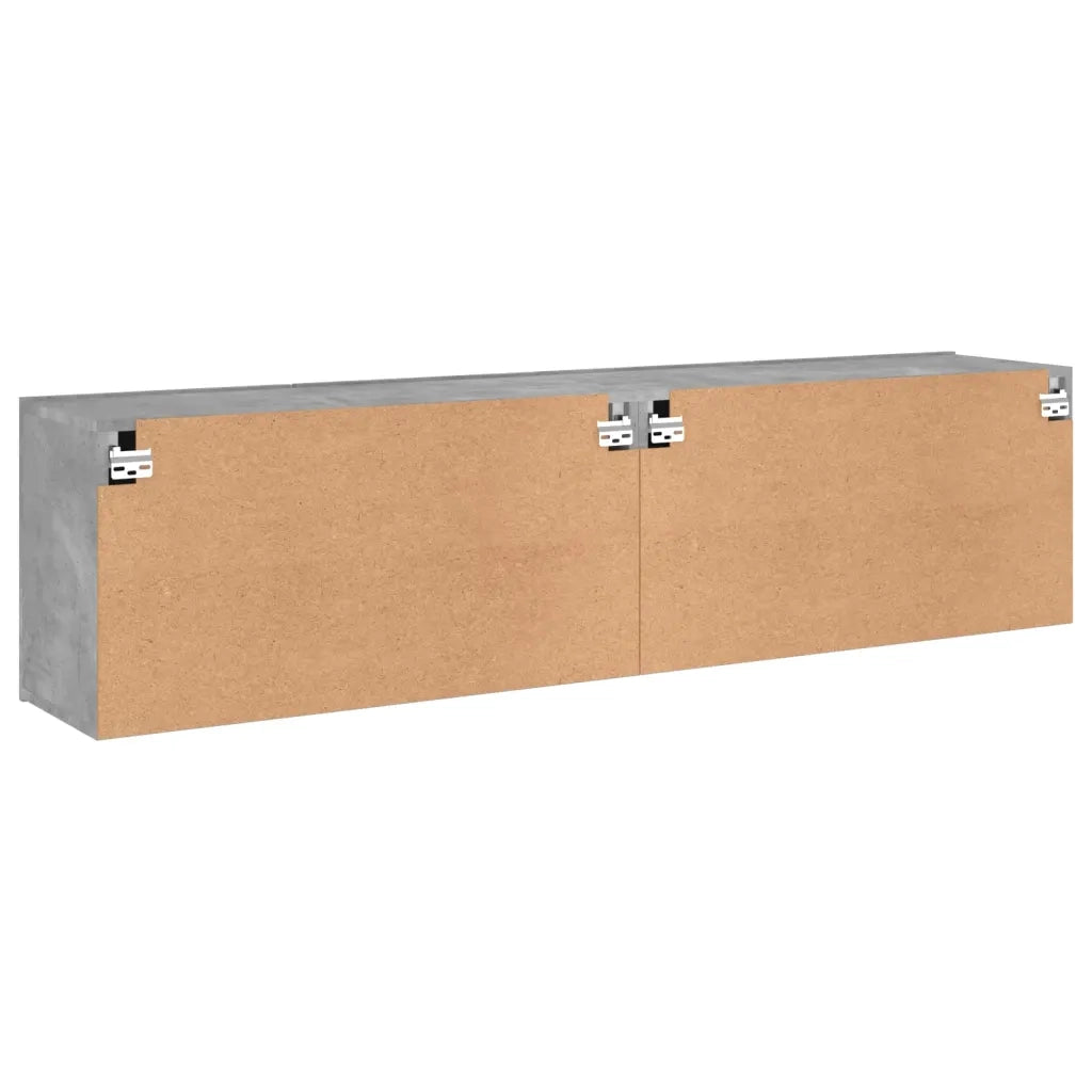 Mobili TV a Parete 2pz | Armadietto TV | Mobile Porta TV Grigio Cemento 80x30x41 cm