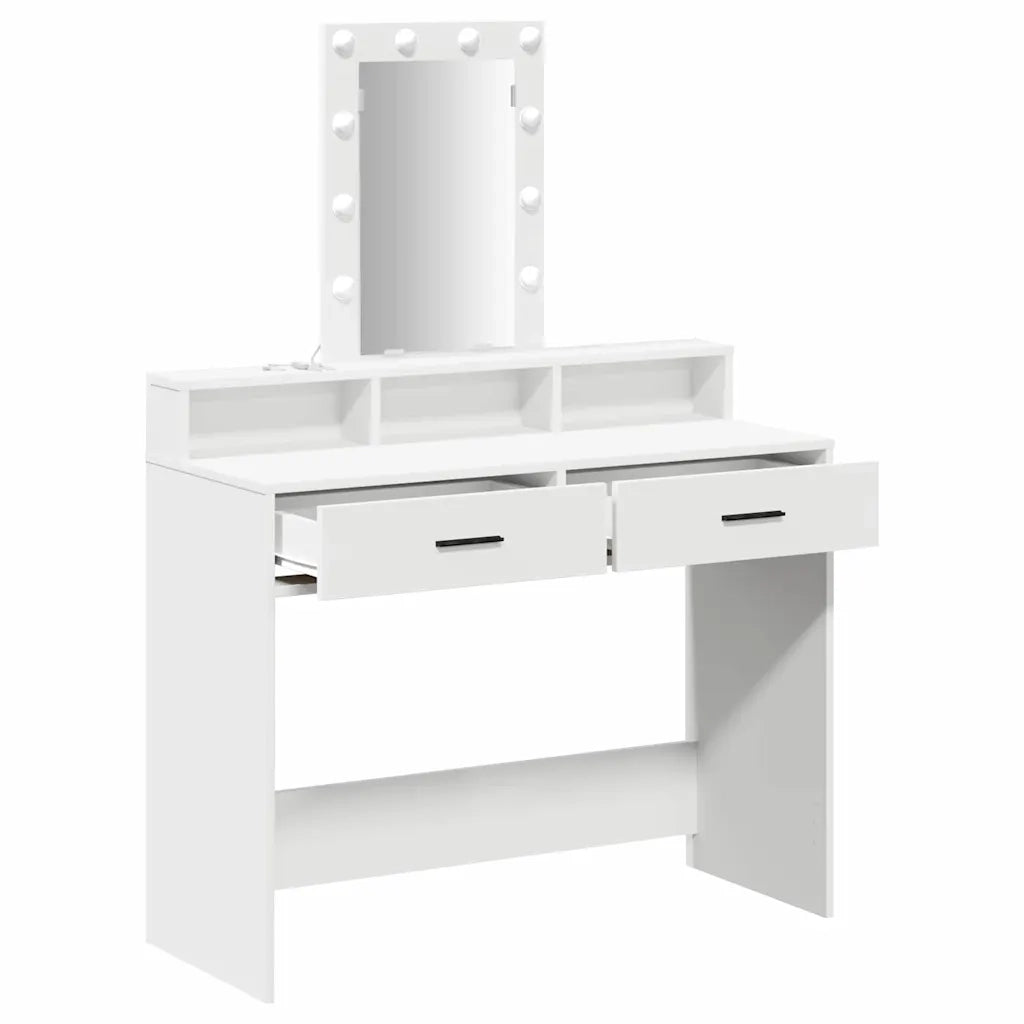 Toeletta | Tavolo da Trucco Bianco 100 x 41 x 140 cm Legno multistrato