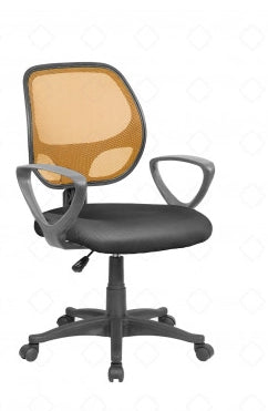 Archimede E8088, Atlanta Sedia Operativa Rete, Arancio (Arancio/Nero), 57 x 55 x 100 cm
