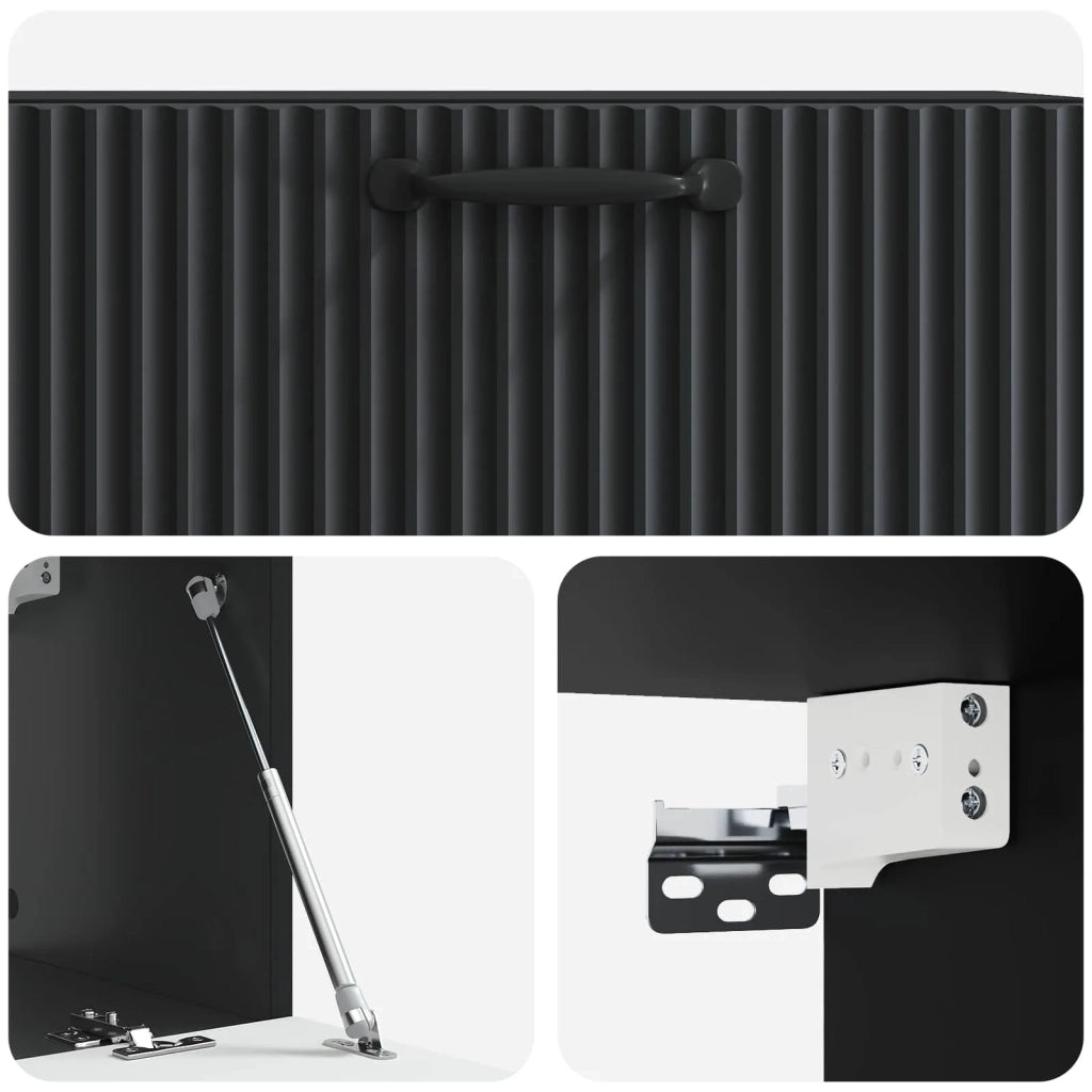 Mobile TV da Muro | Armadietto TV | Mobile Porta TV Nero 78,5 x 31 x 30 cm