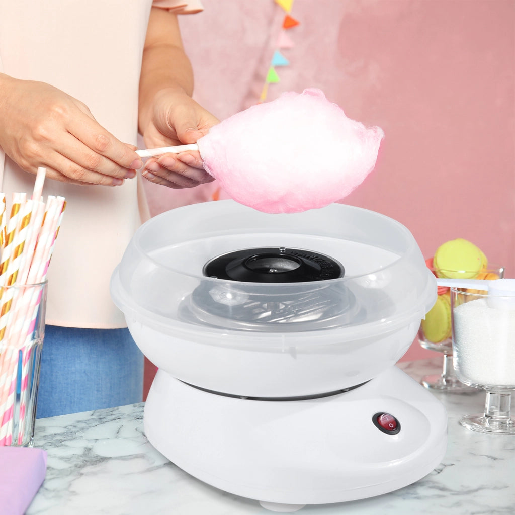 Macchina per Zucchero Filato ¨C Xylo ¨C 550W con Bastoncini e Cucchiaio Dosatore Bianco
