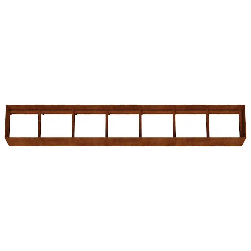 Fioriera Rialzata da Giardino 280x40x40 cm in Acciaio Corten 824522