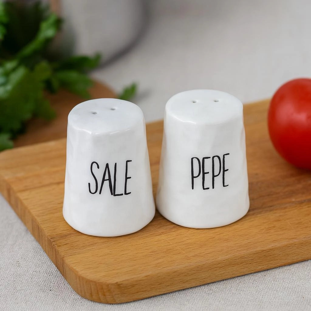 SET CONTENITORI SALE E PEPE COLORE: BIANCO 