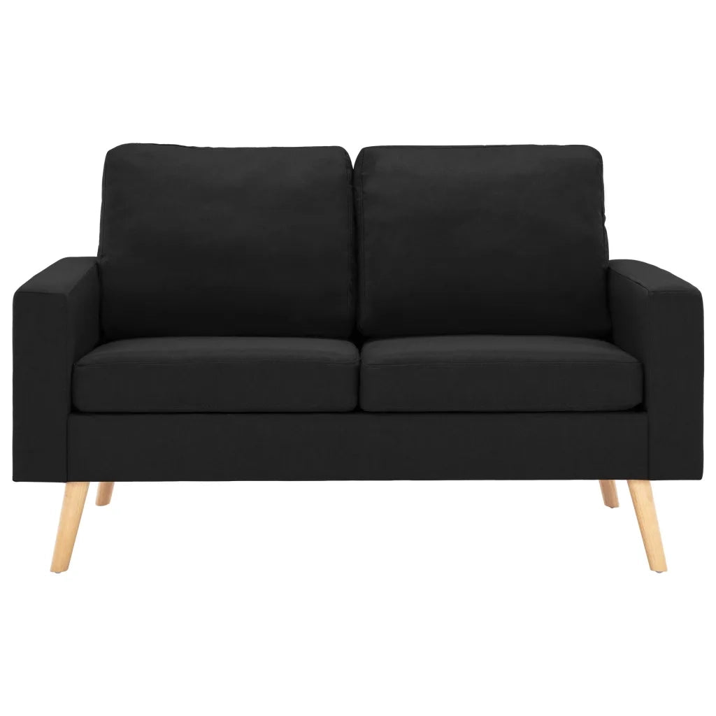 Divano a 2 Posti-Sofa 2 Posti Nero in Tessuto 789561