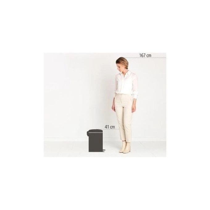 Brabantia 202483 NewIcon Pattumiera a Pedale 12 L Acciaio Antiscivolo con Chiusura Ammortizzata colore Blu