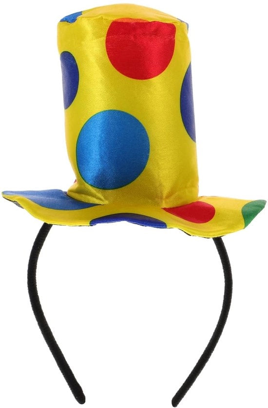 Accessori per clown - Cappello jumbo - Cintura - Polka - Accessori per costume - Accessori divertenti - Ideali per il Carnevale