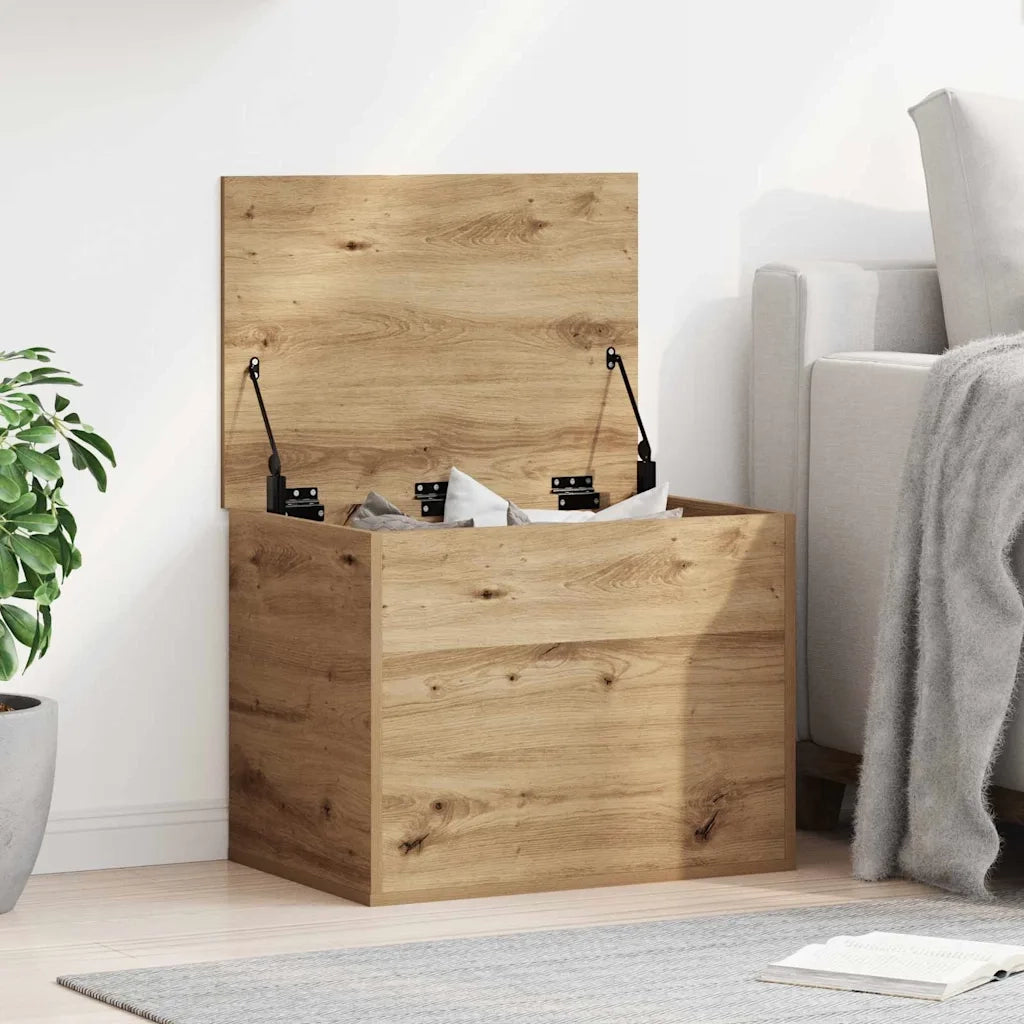 Scatola di Stoccaggio rovere artigianale 60 x 42 x 46 cm 862289