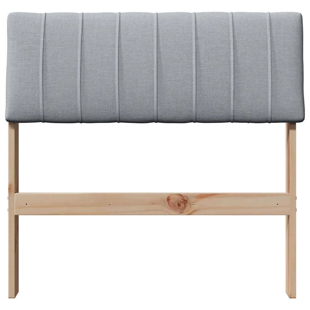 Testiera | Testata imbottita Grigio chiaro 75 cm Pino massello