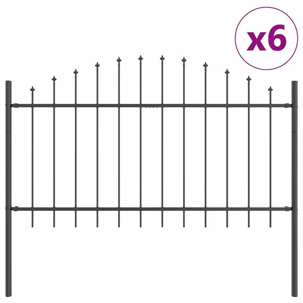 Recinzione per Giardino 6 pcs Grigio 170 x 140 cm