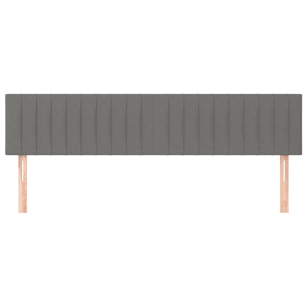 Testiera | Testata Grigio Scuro 160x5x78/88 cm in Tessuto
