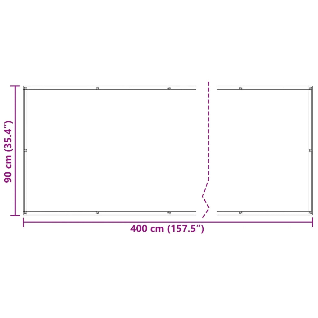 Schermo da balcone Borgogna 90 x 400 cm 42030894