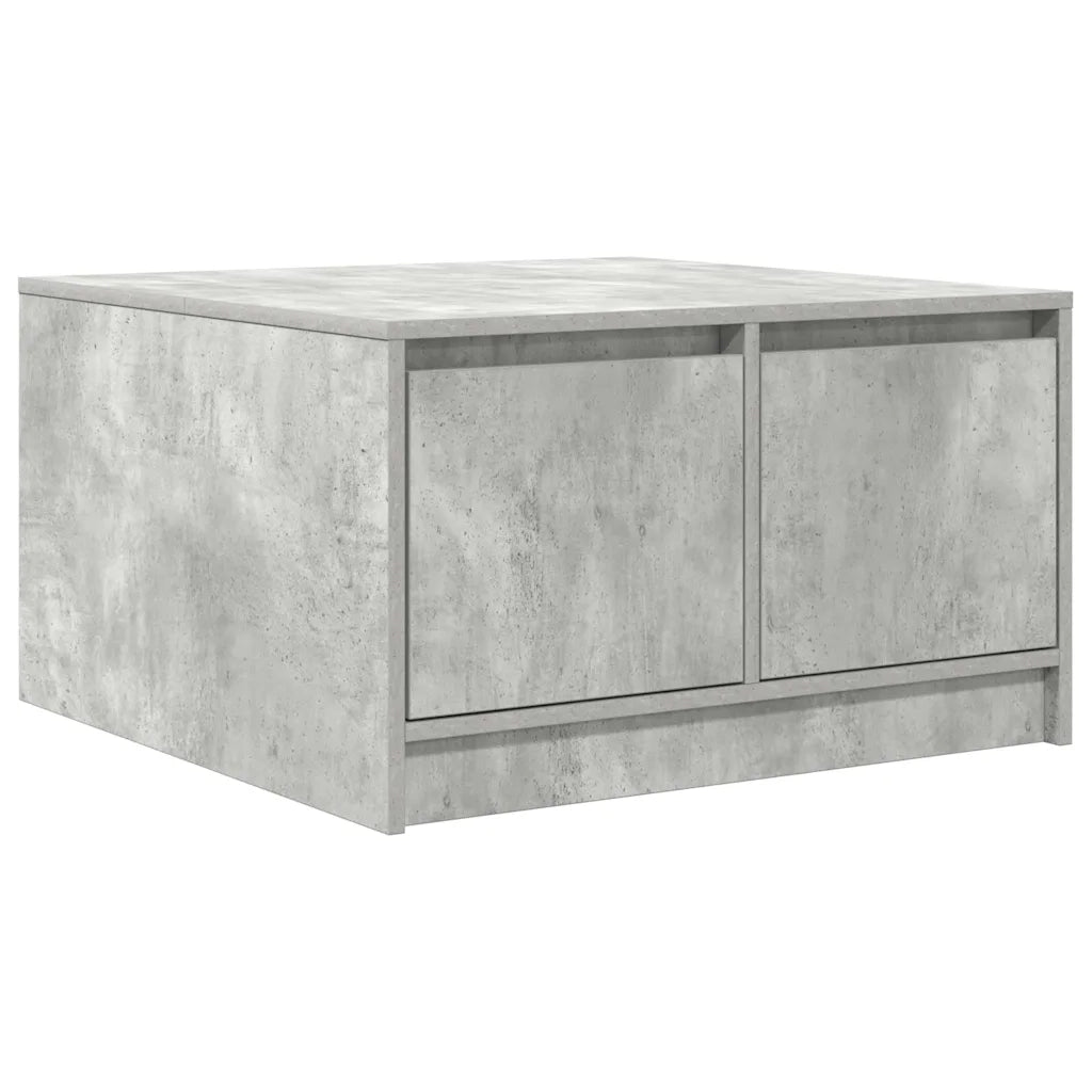 Tavolino da salotto | Tavolino da caff¨¨ | Tavolino da Soggiorno con Cassetti Grigio Cemento 70,5x70x40 cm