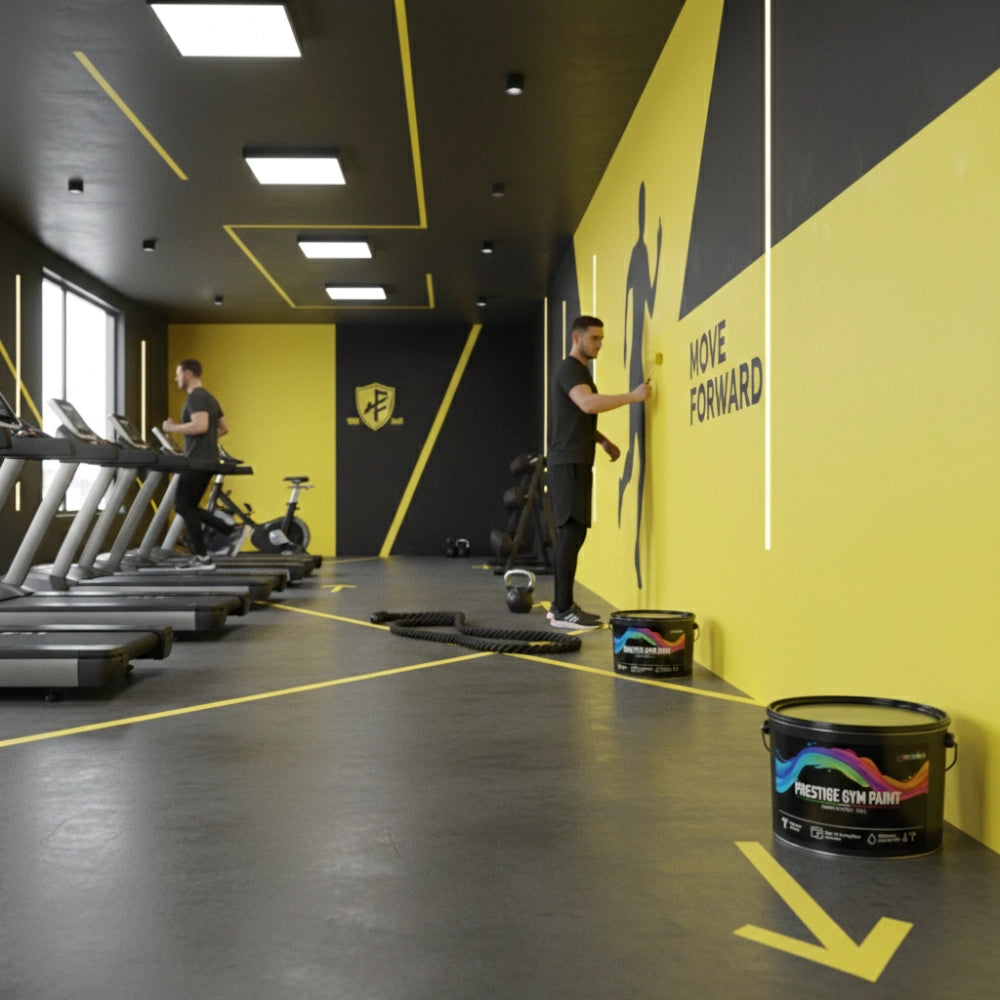 Pittura murale prestige gym paint giallo limone super lavabile *** formato 0,750 lt, confezione 1