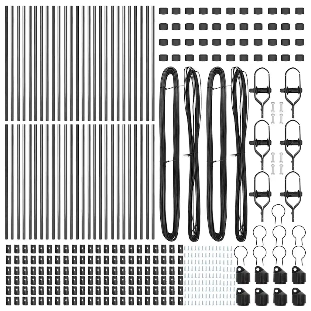 Palo della recinzione 52 pz Grigio 3,2 x 3,2 x 80 cm CFW4968229