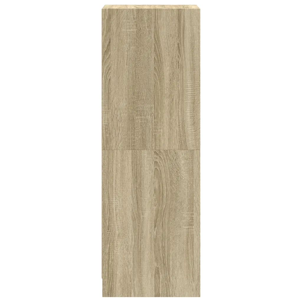 Credenza con Ante in Vetro Rovere Sonoma 35x37x109 cm
