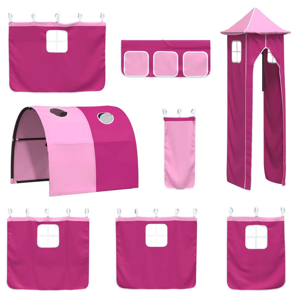 Struttura del letto loft per bambini Bianco e Rosa 107 x 200 cm 42020912