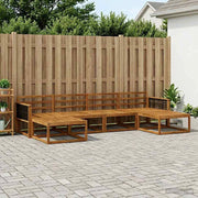 Set di divani da esterno 6 pz Naturale Legno di Acacia Massello 3382782