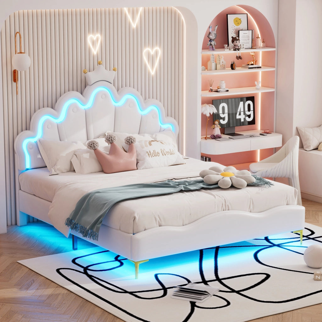 letto matrimoniale pu bianco 140 x 200 cm