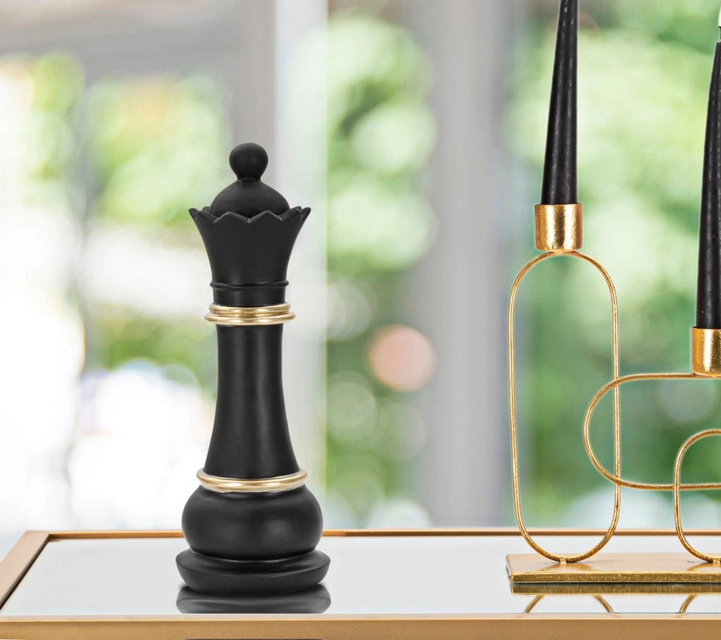 Scultura Regina degli Scacchi Decorativa in Resina - CHESS