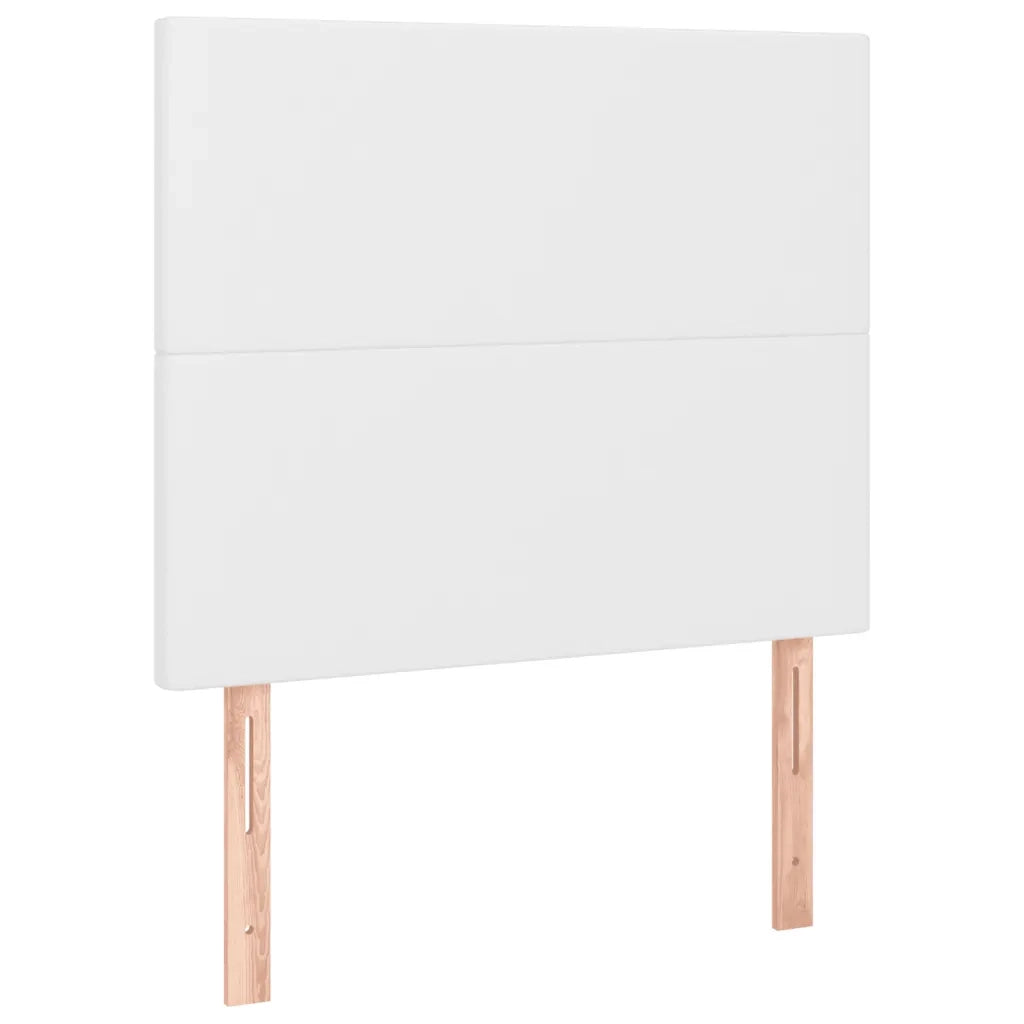 Letto matrimoniale | Letto per adulti | Giroletto con Testiera Bianco 120x200 cm in Similpelle