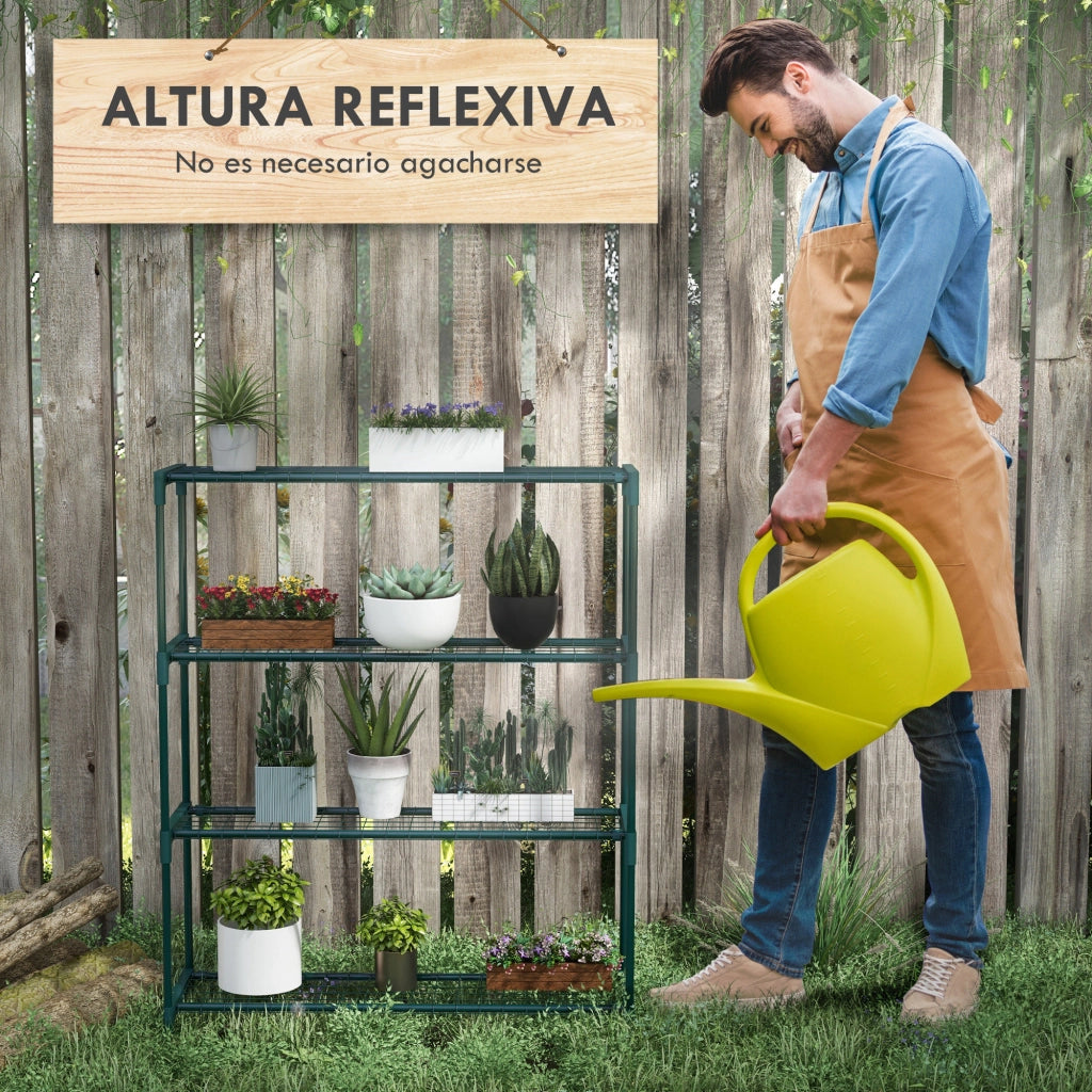 Sostegno per Vasi 4 Livelli ¨C Zephmum ¨C Verde 89x28x107 cm