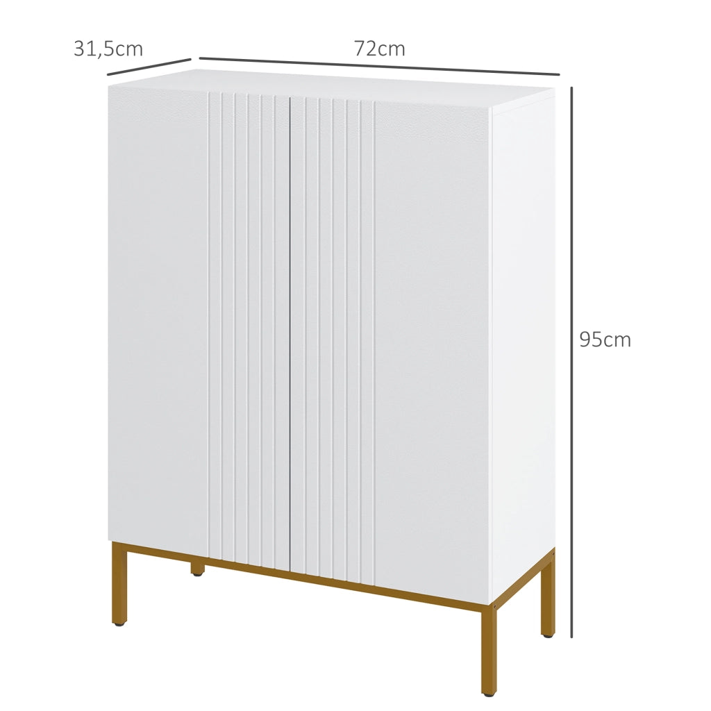 Scarpiera 20 paia ¨C Xylo ¨C ante chiusura soft, ripiani regolabili, bianco