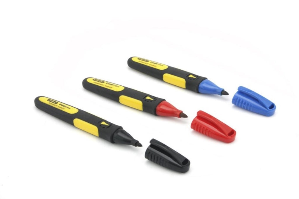 Pennarelli Indelebili Punta Fine Rosso Blu Nero 3 Pezzi Stanley - Swk Stanley