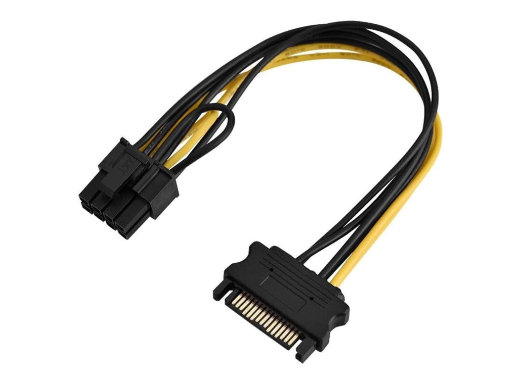 Cavo Adattatore Alimentazione PCI-e SATA da 15 pin maschio a femmina 8 e 6 pin per schede video - Molex