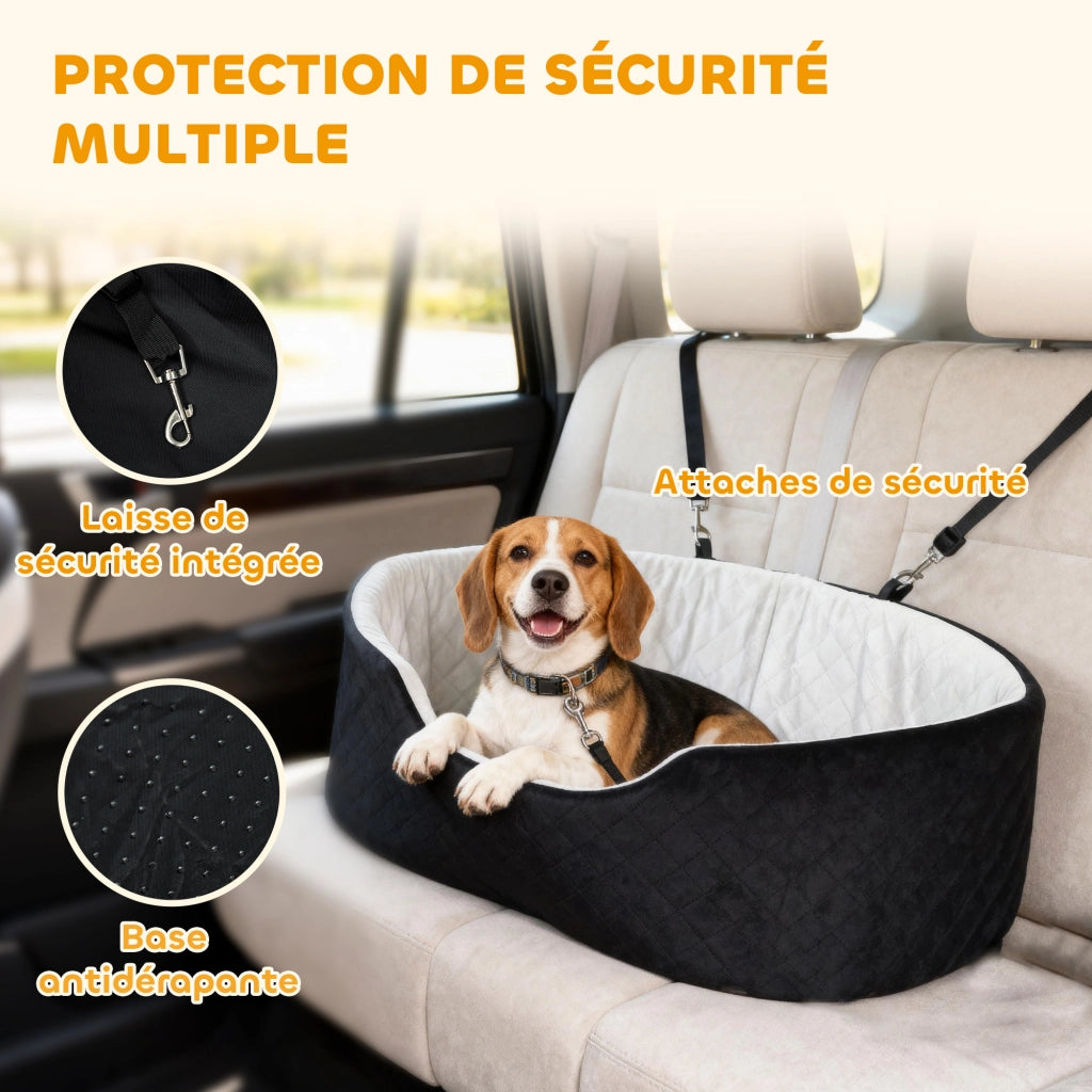 Cuscino per auto per cani ¨C zephmum ¨C nero 77x43x28 cm
