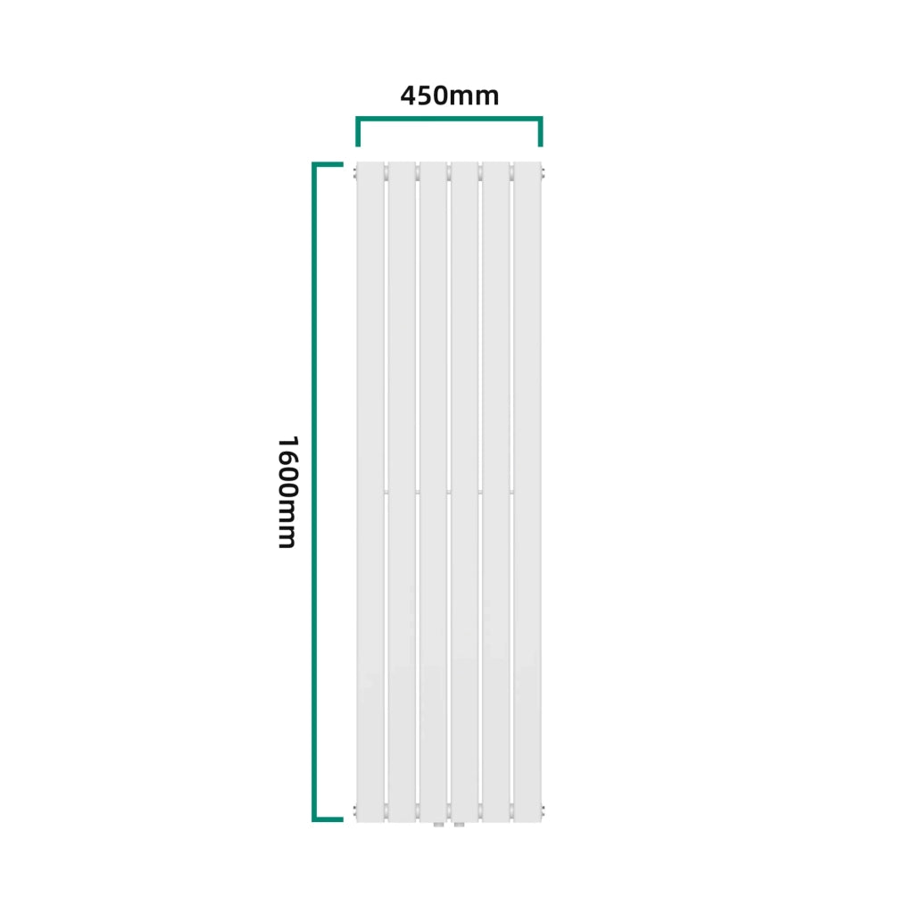 Radiatore a pannello piatto 790 watt acciaio 160 x 45 cm bianco 03_0010464