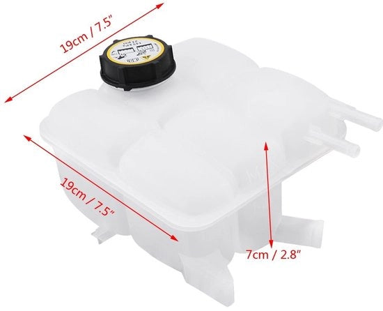 Reservatorio di liquido refrigerante in plastica - Per 3 - 2004-2012 - Sostituisce il numero di riferimento LF8B-15-350B - 610 g - Incluso cappuccio - Prodotto aftermarket di alta qualità - Tanella di liquido refrigerante