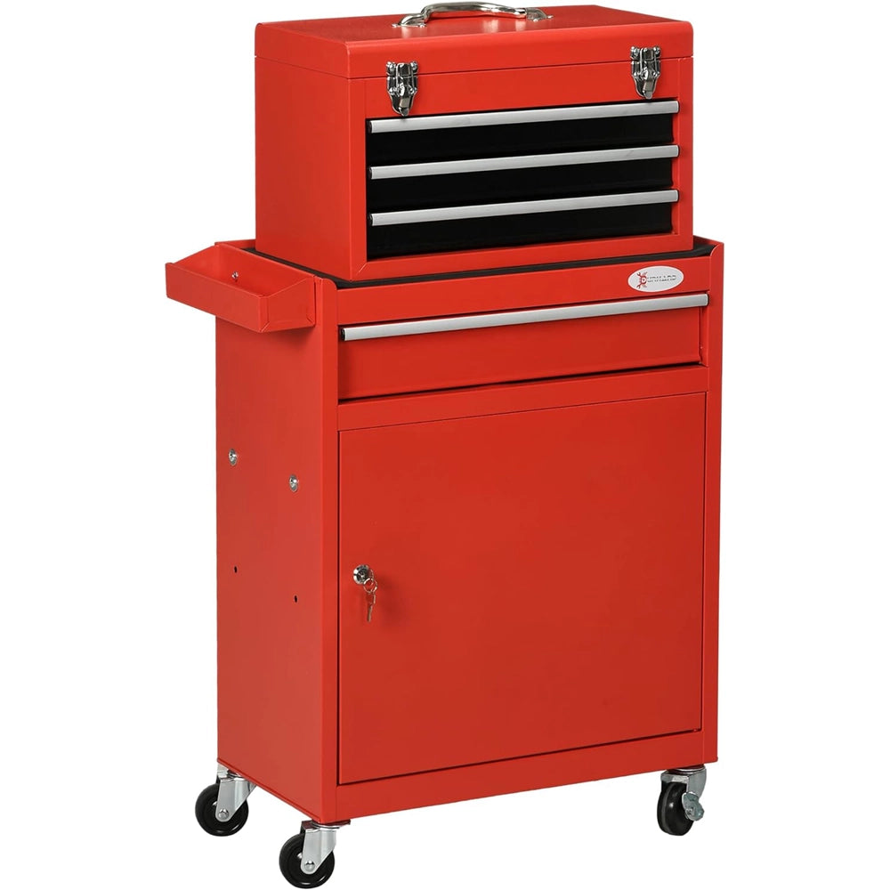 CARRELLO PORTA ATTREZZI 2in1 CASSETTA RIMOVIBILE E ARMADIETTO CON CHIAVE DURHAND B20-102V00RD
