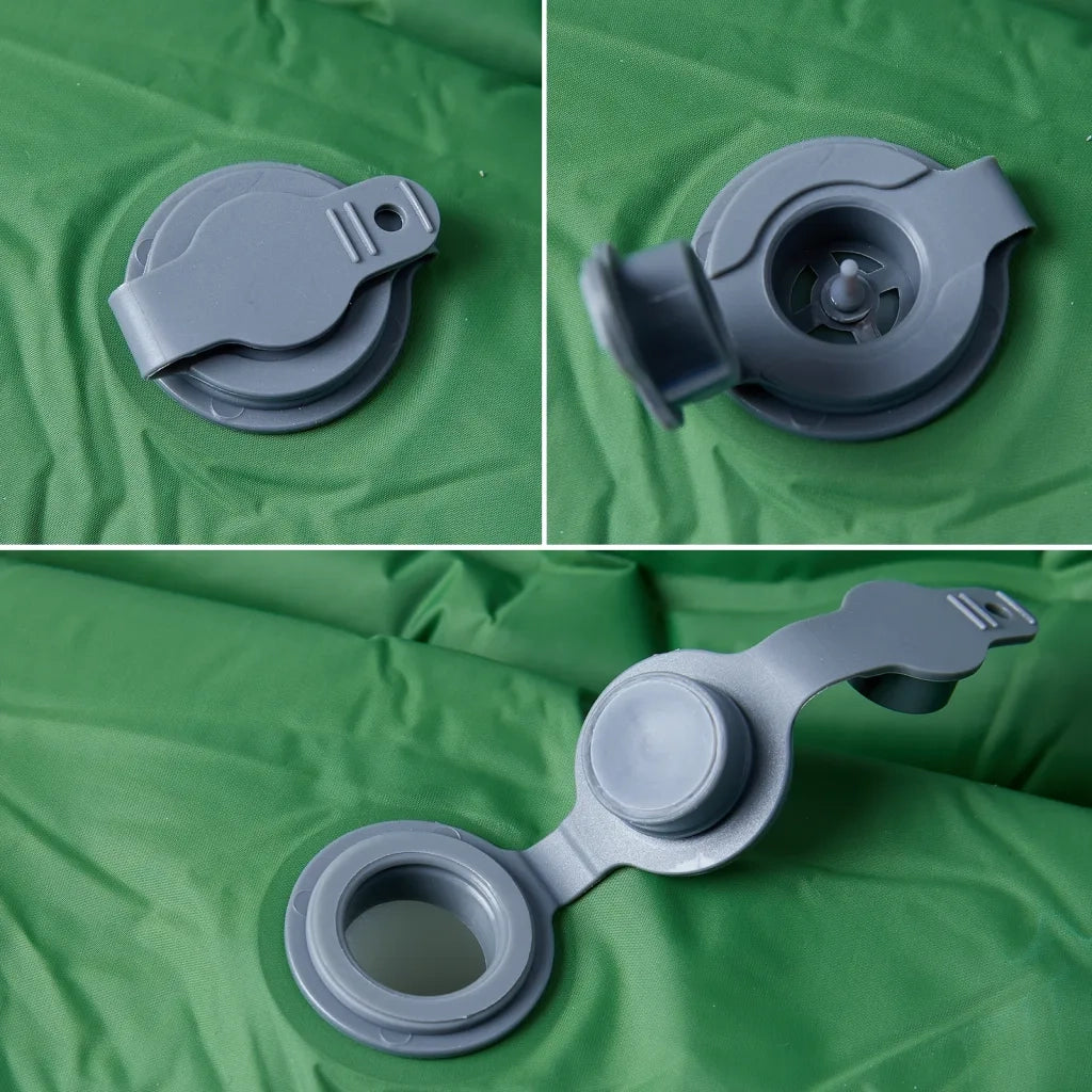 Materasso Campeggio Autogonfiabile con Cuscini 1 Persona Verde 4007106