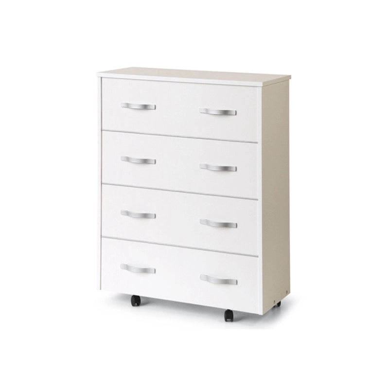 Mobile giroletto Bianco in legno nobilitato con rete a doghe 85x36xH.100 cm