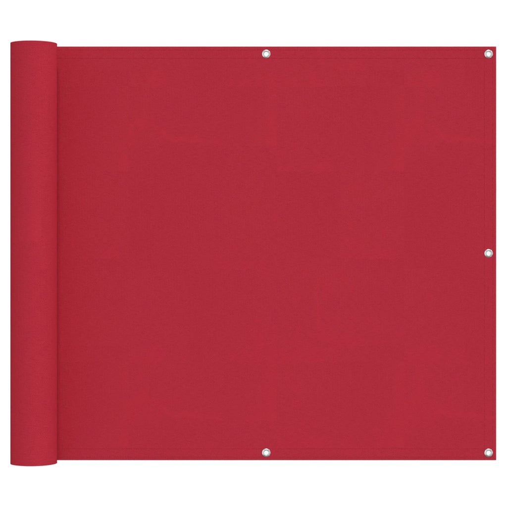 Schermo da balcone-Pannello per balcone Rosso 90 x 200 cm Tessuto Oxford