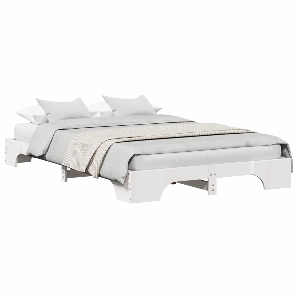 Struttura del letto Bianco 120 x 200 cm Pino massello 872864